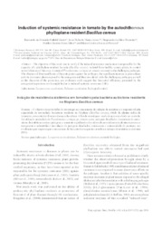 Thumbnail de Induction of systemic resistance in tomato by the autochthonous phylloplane resident Bacillus cereus.