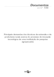 Thumbnail de Principais demandas dos técnicos da extensão e de produtores rurais acerca do processo de inovação tecnológica de uma instituição de pesquisa agropecuária.