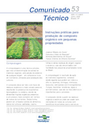 Thumbnail de Instruções práticas para produção de composto orgânico em pequenas propriedades.