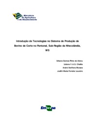 Thumbnail de Introdução de tecnologias no sistema de produção de bovino de corte no Pantanal, sub-região da Nhecolândia, MS.