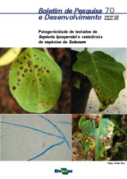 Thumbnail de Patogenicidade de isolados de Septoria lycopersici e resistência de espécies de Solanum.