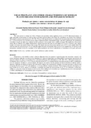 Thumbnail de Yield per plant and other characteristics of soybean plants treated with kinetin and potassium nitrate.