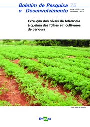 Thumbnail de Evolução dos níveis de tolerância a queima das folhas em cultivares de cenoura.