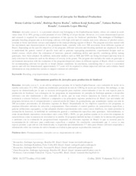 Thumbnail de Genetic improvement of Jatropha for biodiesel production.