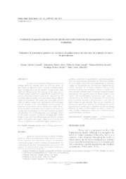 Thumbnail de Estimates of genetic parameters for physic nut traits based in the germplasm two years evaluation.