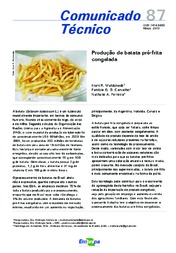 Thumbnail de Produção de batata pré-frita congelada.