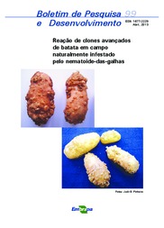 Thumbnail de Reação de clones avançados de batata em campo naturalmente infestado pelo nematoide-das-galhas.