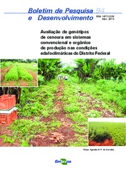 Thumbnail de Avaliação de genótipos de cenoura em sistemas convencional e orgânico de produção nas condições edafoclimáticas do Distrito Federal.