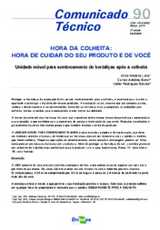 Thumbnail de Hora da colheita: hora de cuidar do seu produto e de você. Unidade móvel para sombreamento de hortaliças após a colheita.