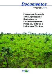 Thumbnail de Proposta de ocupação e uso agropecuário sustentável do cerrado amapaense: princípios, critérios e indicadores técnicos.