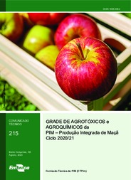 Grade de Agrotóxico e Agroquímicos da PIM - Produção Integrada de Maçã Ciclo 2020/21.