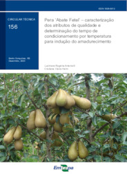 Pera "Abate Fetel" - caracterização dos atributos de qualidade e determinação do tempo de condicionamento por temperatura para indução do amadurecimento.