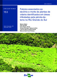 Fatores associados ao declínio e morte de plantas de videira identificados em áreas infestadas pela pérola-da-terra no Rio Grande do Sul