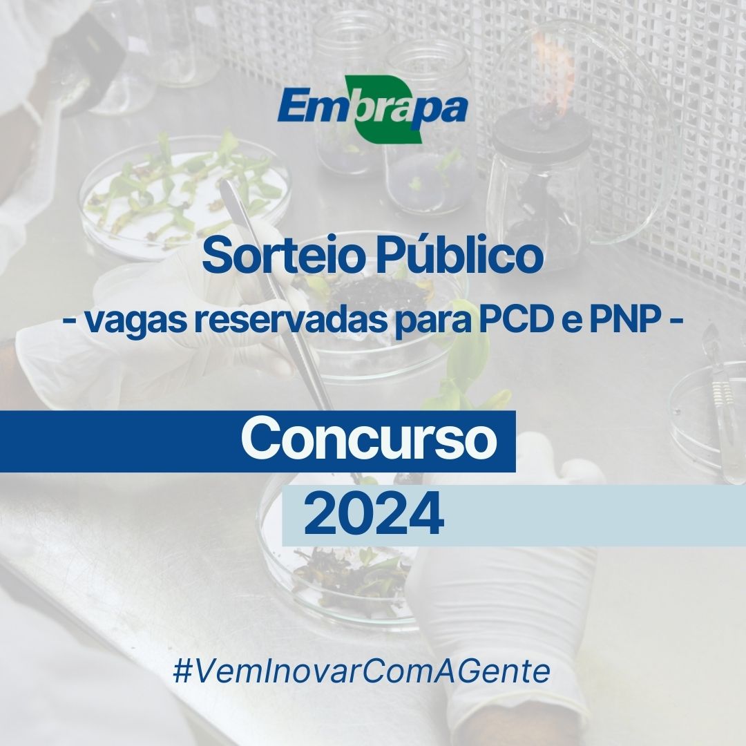 Embrapa realiza sorteio público para vagas do Concurso 01/2024